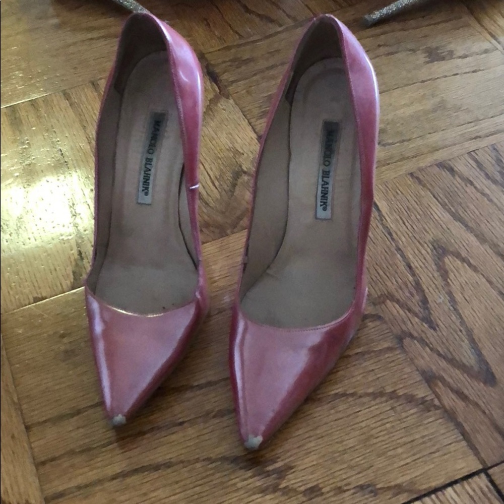 Manolo Blahnik Iridescent Pink Pumps